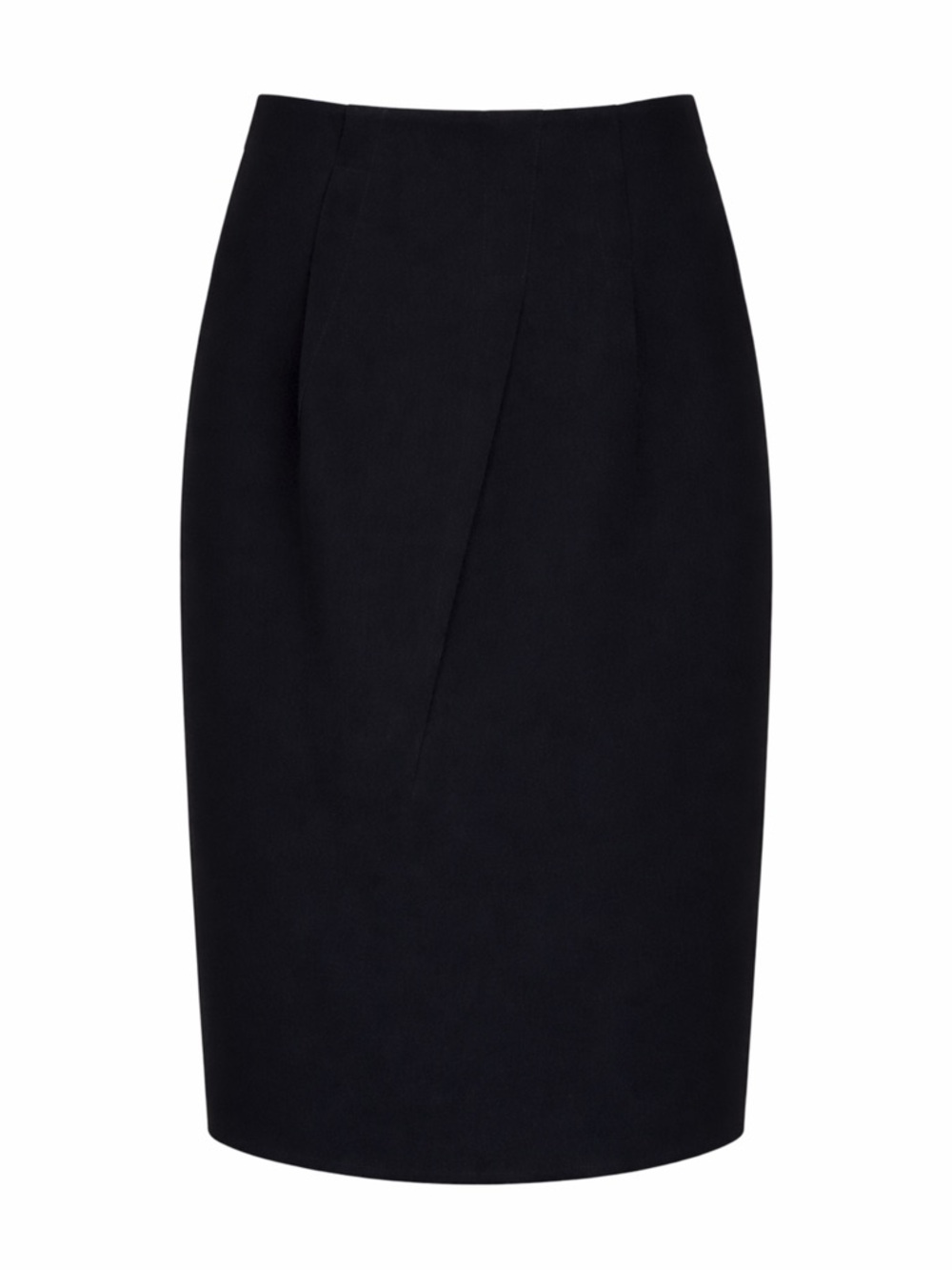 Adolfo Dominguez Black Crepe Pencil Midi Skirt NWT Size 6